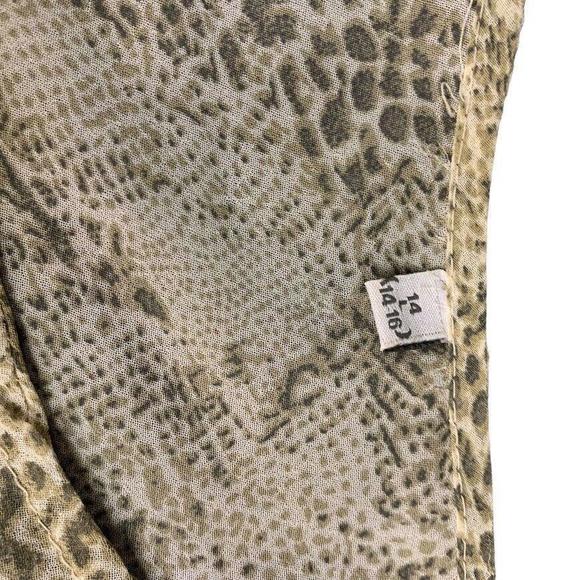 Together - Women’s Two Piece Sheer Reptile Print Blouse & Matching Camisole Top - Picture 8 of 10